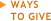 Ways to Give