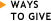 Ways to Give