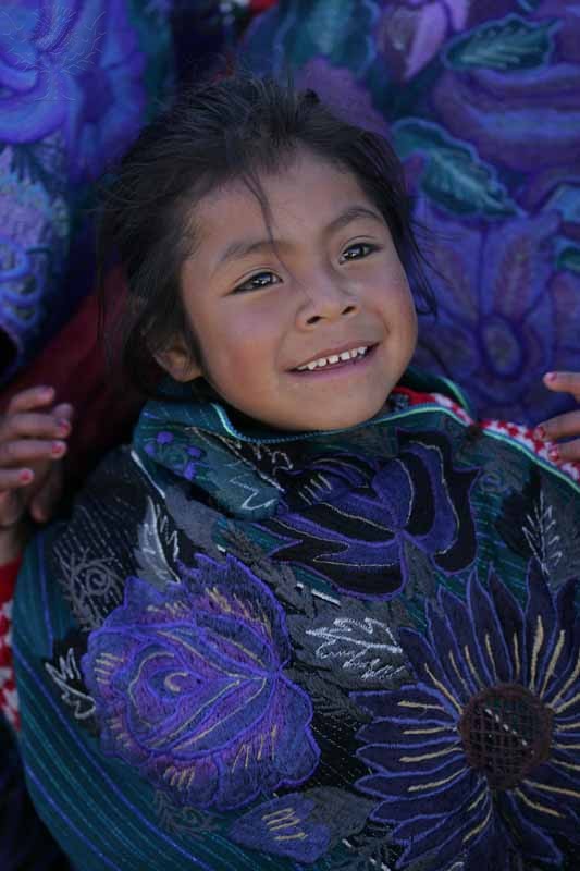 Portrait of a Tzotzil Maya Girl in Mexico Portrait of a Tzotzil Maya Girl in Mexico