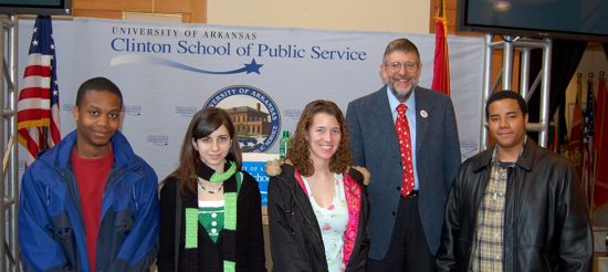 Dr. Phillips with Hendrix Students