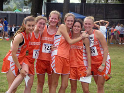 Bader (third from left) with Hendrix runners