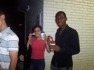 Students enjoy sno-cones at the Fun Park