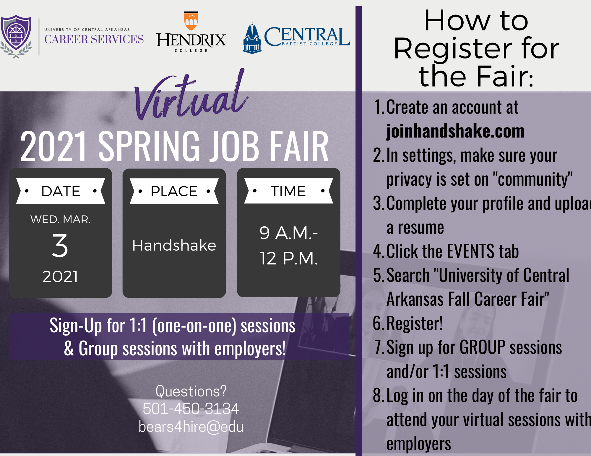 CBC_Hendrix-- SPRING Job Fair 2021 CBC_Hendrix-- SPRING Job Fair 2021