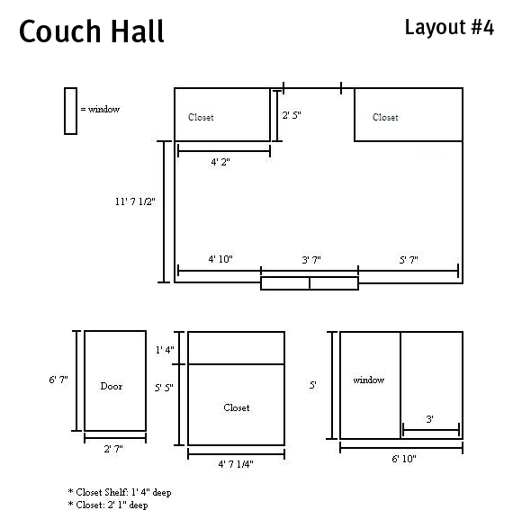 Couch Hall Room Dimensions Hendrix College