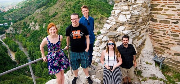 Students at Assenov Fortress, Bulgaria