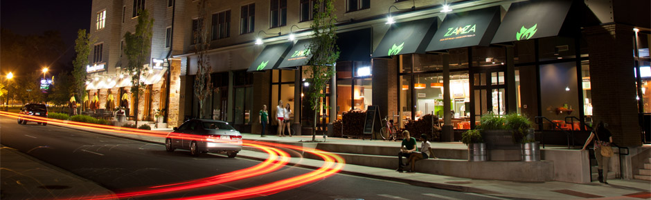 Commercial Streetscape at Night