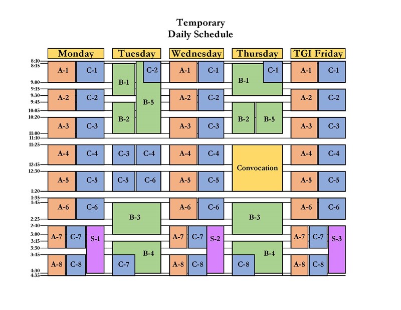 Academic Daily Calendars Hendrix College washington college calendar 2021