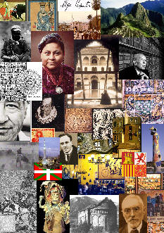 collage of Spanish stuff